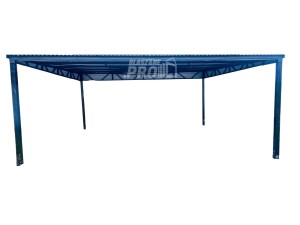 Carport - Wiata samochodowa 6x6m - Antracyt - Dach spad w Przód GP381