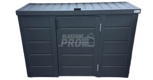 Zabudowa koszy na śmieci wiata śmietnikowa obudowa kubłów 177x65x110 cm 3x120L antracyt GP330