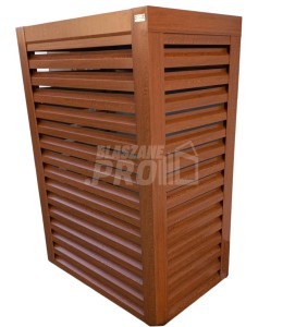 Osłona pompy ciepła 100x60x190 cm ciemny orzech GP328