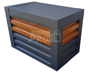 Osłona klimatyzatora - pompy ciepła 70x40x60 cm antracyt + jasny orzech  GP315