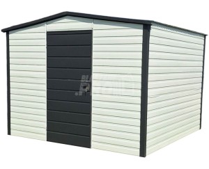 Schowek - Domek ogrodowy - 3x3m - drzwi - antracyt - biały - dach dwuspadowy GP456