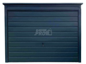Garaż blaszany 3x6m - Brama uchylna - antracyt - dach spad w tył  GP564