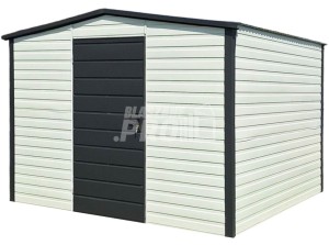 Schowek - Domek ogrodowy - 3x3m - drzwi - antracyt - biały - dach dwuspadowy GP658 