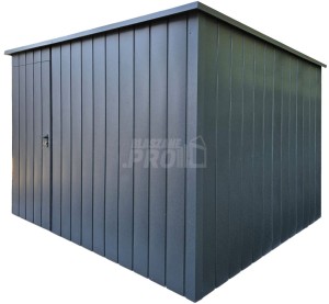 Schowek - domek ogrodowy 3x2m - drzwi - antracyt - dach spad w tył  GP693