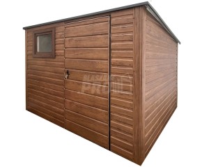 Schowek - domek ogrodowy 2,5x2,5m - drzwi - okno - antracyt - dach spad w tył  GP717