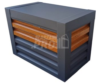 Osłona klimatyzatora - pompy ciepła 70x40x60 cm antracyt + jasny orzech  GP315
