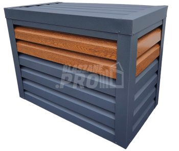 Osłona klimatyzatora - pompy ciepła 70x40x60 cm antracyt + jasny orzech GP314
