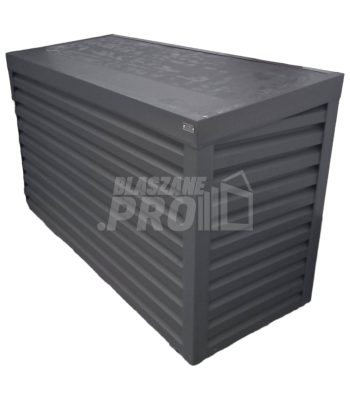 Osłona klimatyzatora - pompy ciepła 180x40x120 cm antracyt - spad w przód GP313