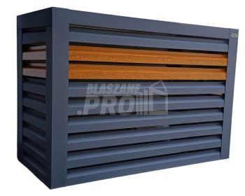 Osłona klimatyzatora - pompy ciepła 130x50x110 cm antracyt + jasny orzech GP312