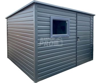 Schowek - Domek Ogrodowy 2,5x2m - Drzwi - okno - Antracyt - dach spad w tył GP545