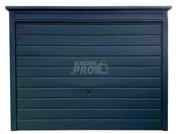 Garaż blaszany 3x6m - Brama uchylna - antracyt - dach spad w tył GP564