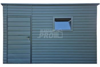 Schowek - Domek Ogrodowy 3,5x2m - drzwi - okno - antracyt - dach spad w tył GP605