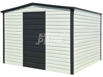 Schowek - Domek ogrodowy - 3x3m - drzwi - antracyt - biały - dach dwuspadowy GP658