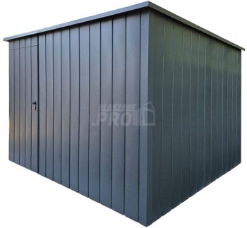Schowek - domek ogrodowy 3x2m - drzwi - antracyt - dach spad w tył GP693
